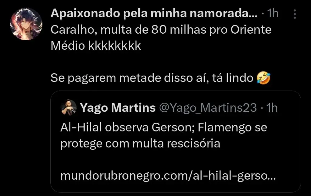 Repercussão via Twitter