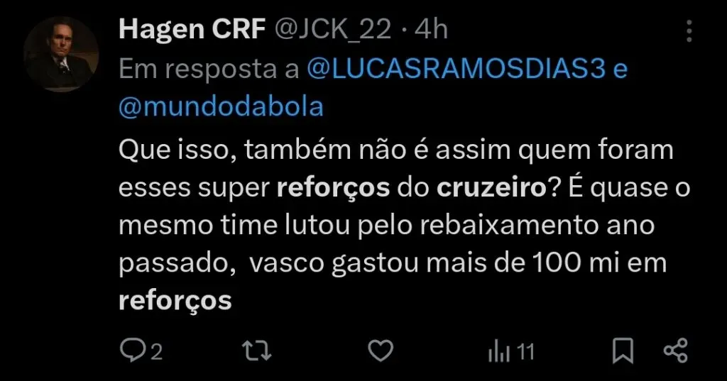 Repercussão via Twitter