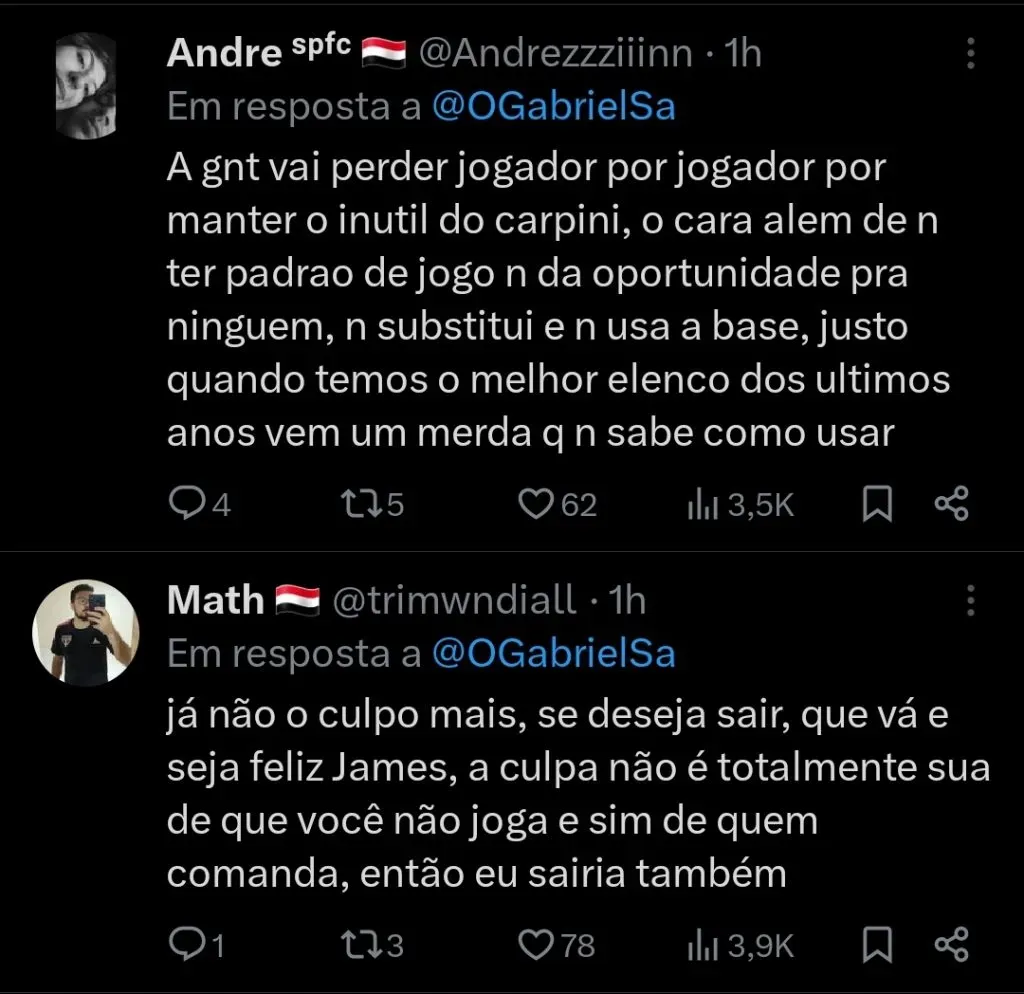Repercussão via Twitter