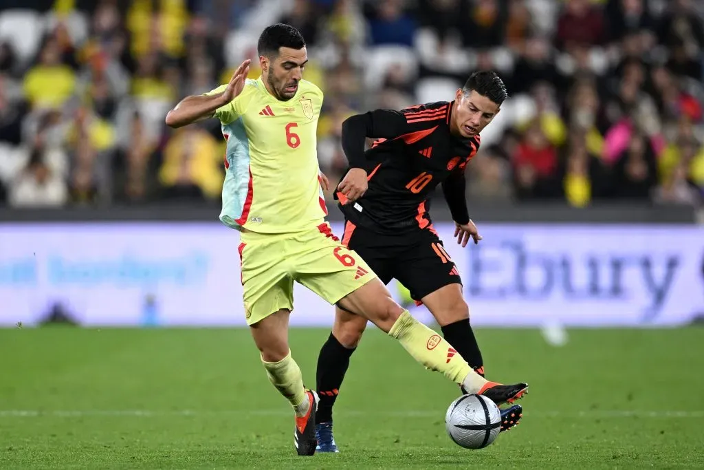 James Rodríguez na partida contra a Espanha. (Photo by Justin Setterfield/Getty Images)