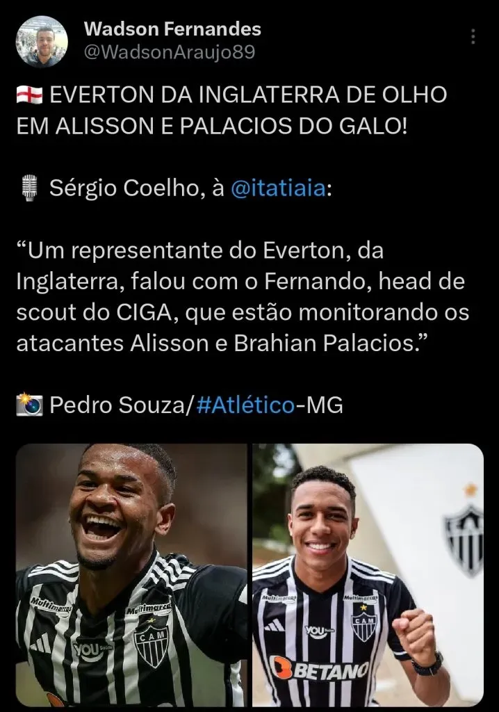 Repercussão via Twitter