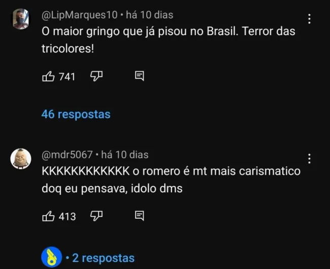 Repercussão via YouTube