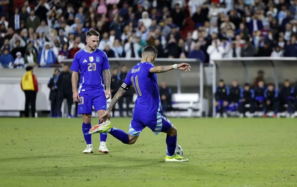 Di Maria pela Argentina. (Photo by Kevork Djansezian/Getty Images)