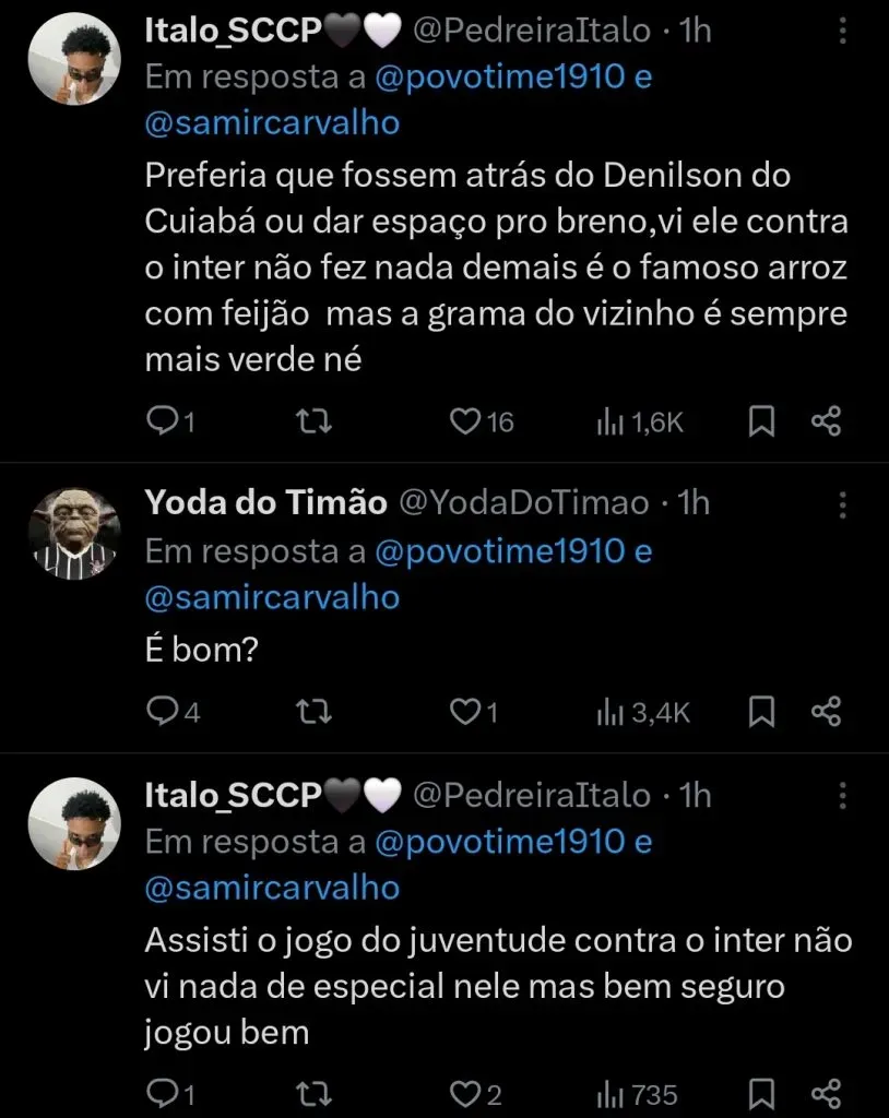 Repercussão via Twitter