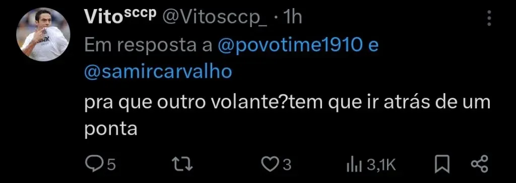 Repercussão via Twitter