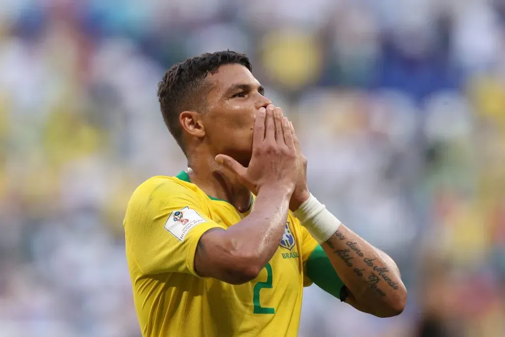 Thiago Silva em ação pela Seleção Brasileira (Photo by Buda Mendes/Getty Images)