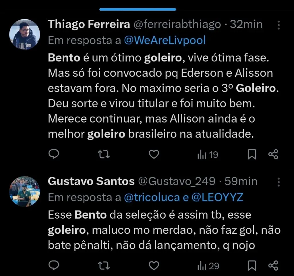 Repercussão via Twitter