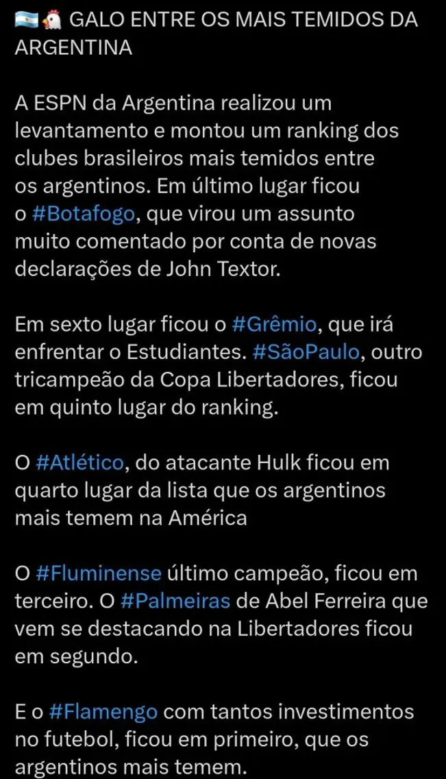 Repercussão via Twitter