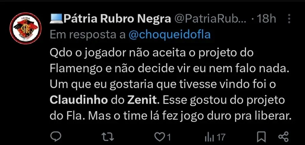 Repercussão via Twitter