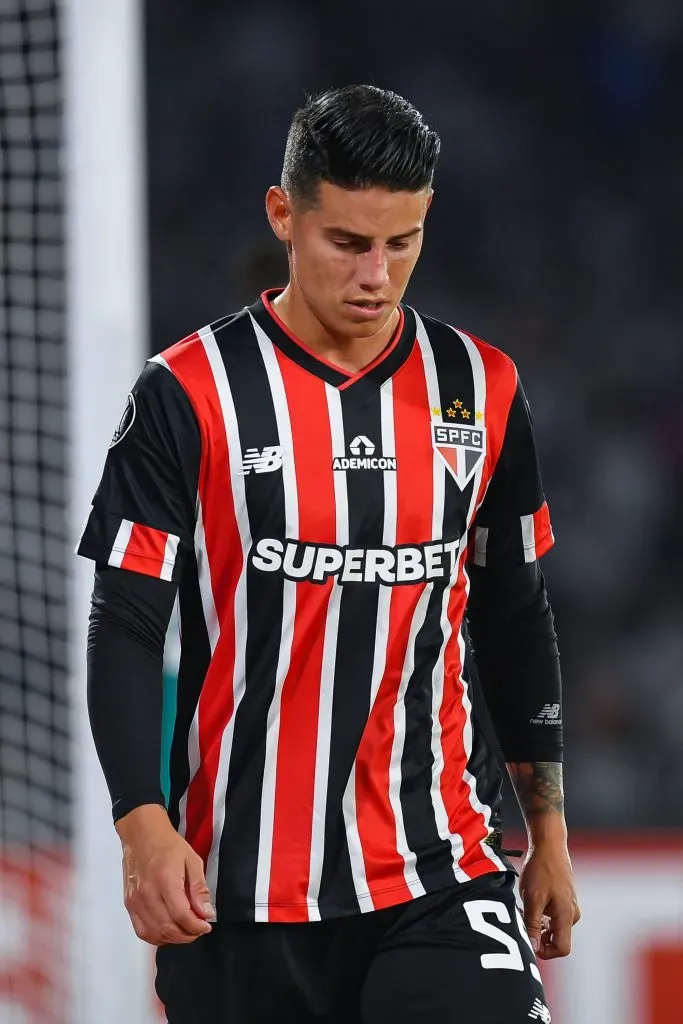 James Rodríguez saiu para Luciano marcar gol pelo São Paulo. Foto: Hernan Cortez/Getty Images