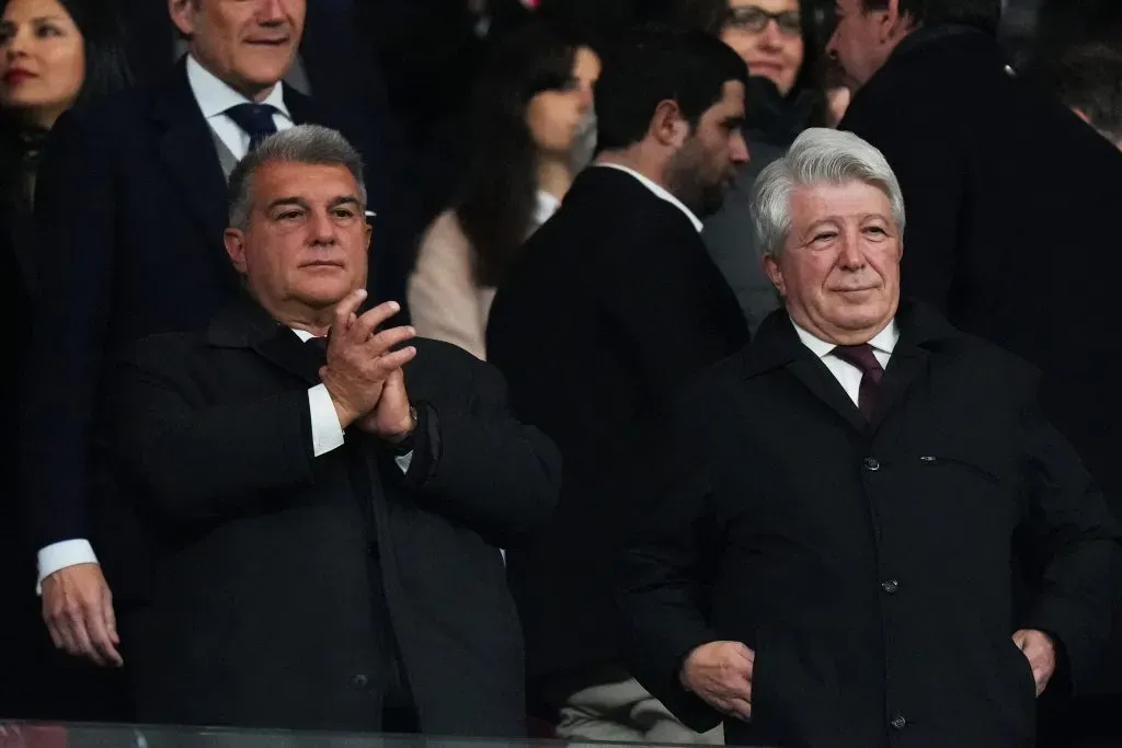 Joan Laporta precisa procurar a diretoria do Atlético de Madrid. Foto: Angel Martinez/Getty Images