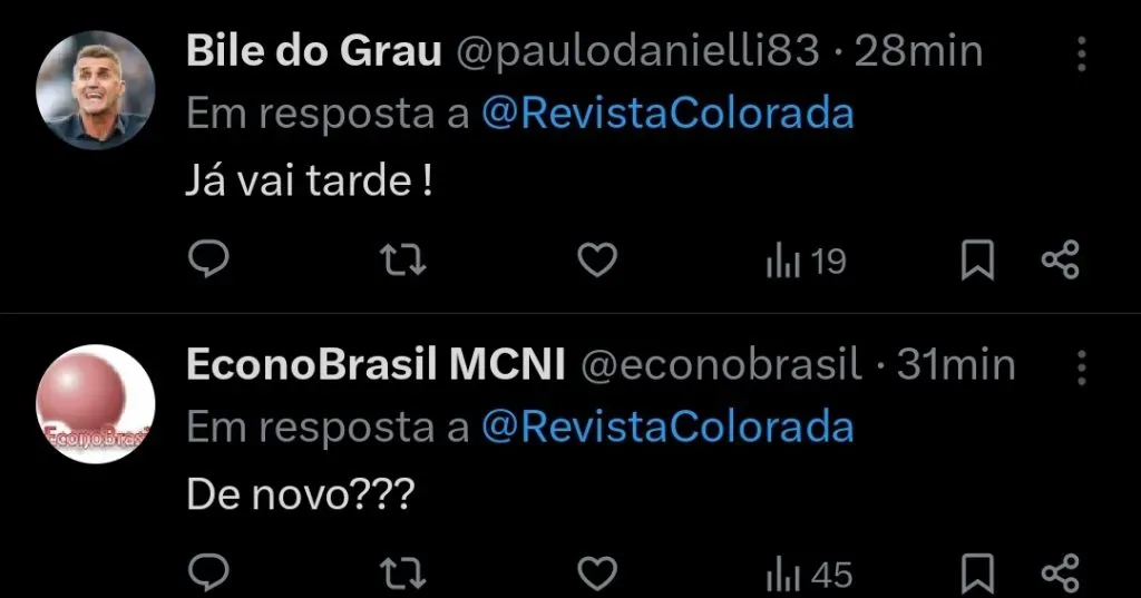 Repercussão via Twitter