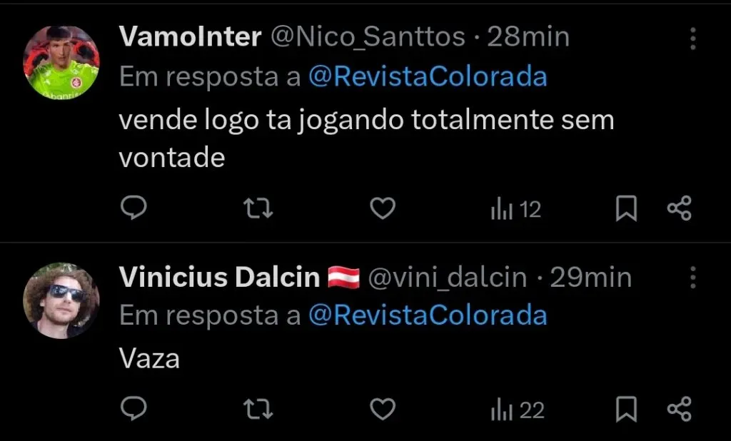 Repercussão via Twitter