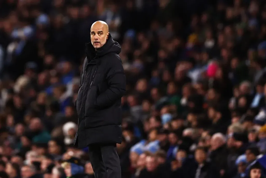 Pep Guardiola. (Photo by Naomi Baker/Getty Images)