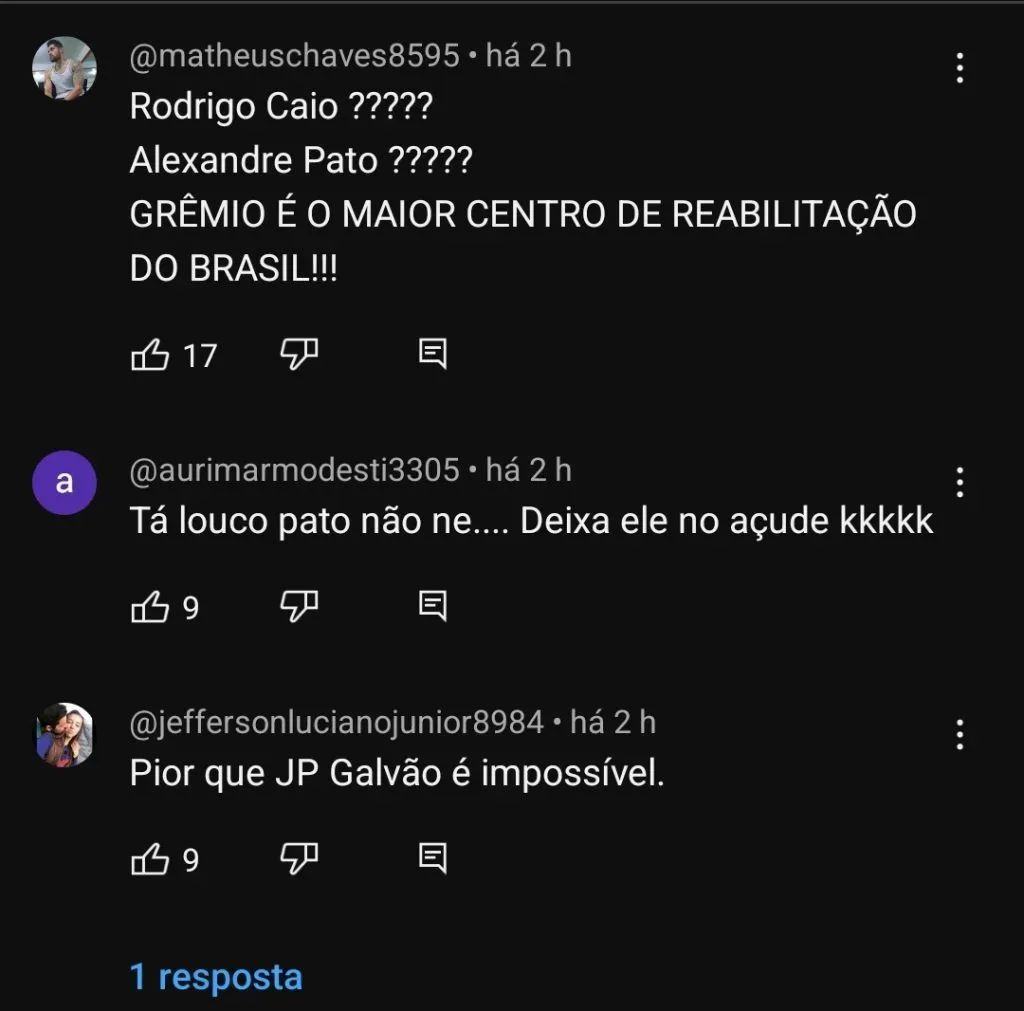 Repercussão via YouTube