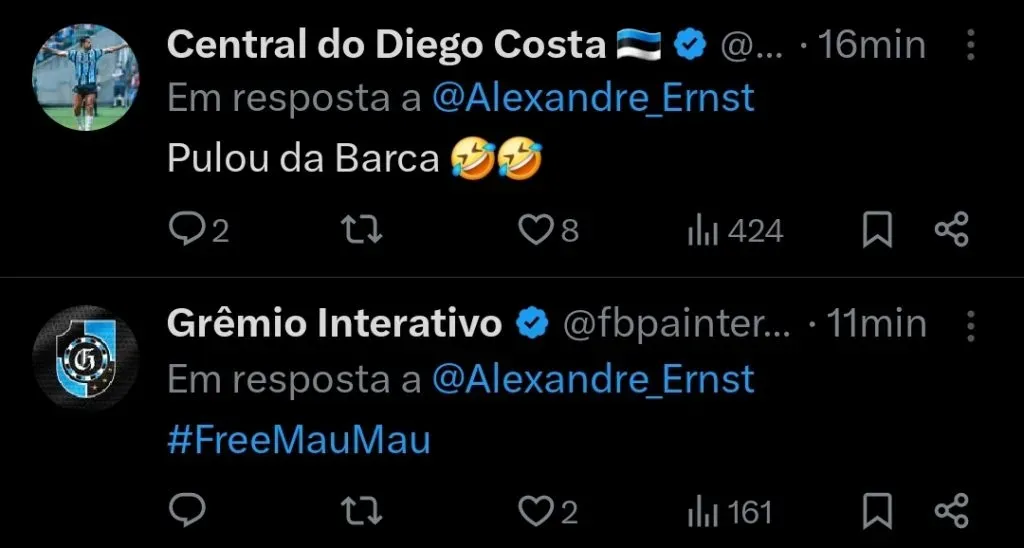 Repercussão via Twitter