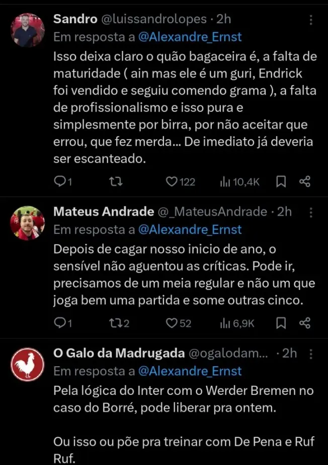 Repercussão via Twitter