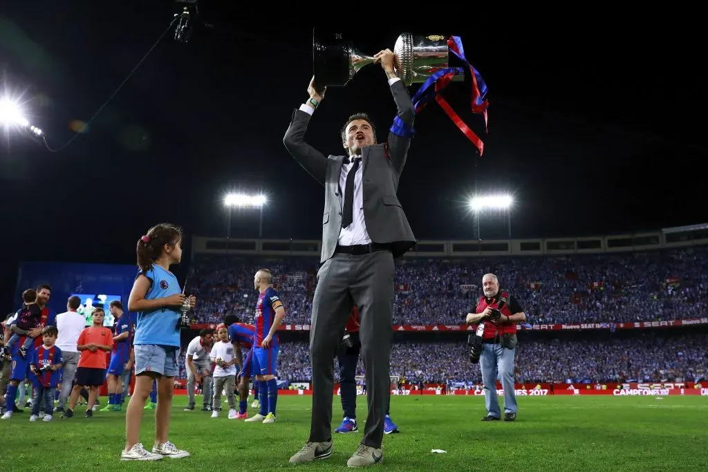 Head coach Luis Enrique Martinez of FC Barcelona . (Photo by Gonzalo Arroyo Moreno/Getty Images)