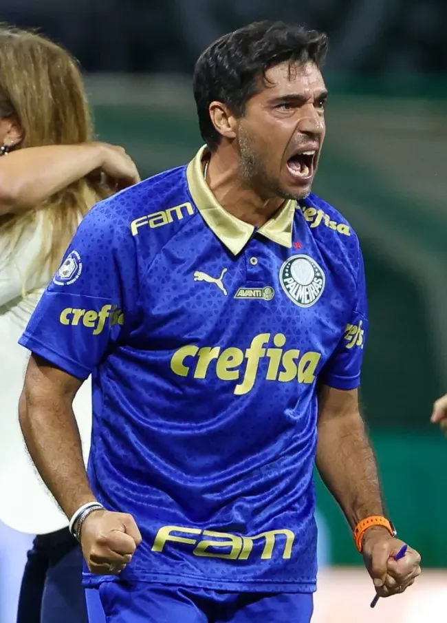 Abel Ferreira comemora título do Paulistão em cima do Santos | Foto: Fábio Menotti/Palmeiras