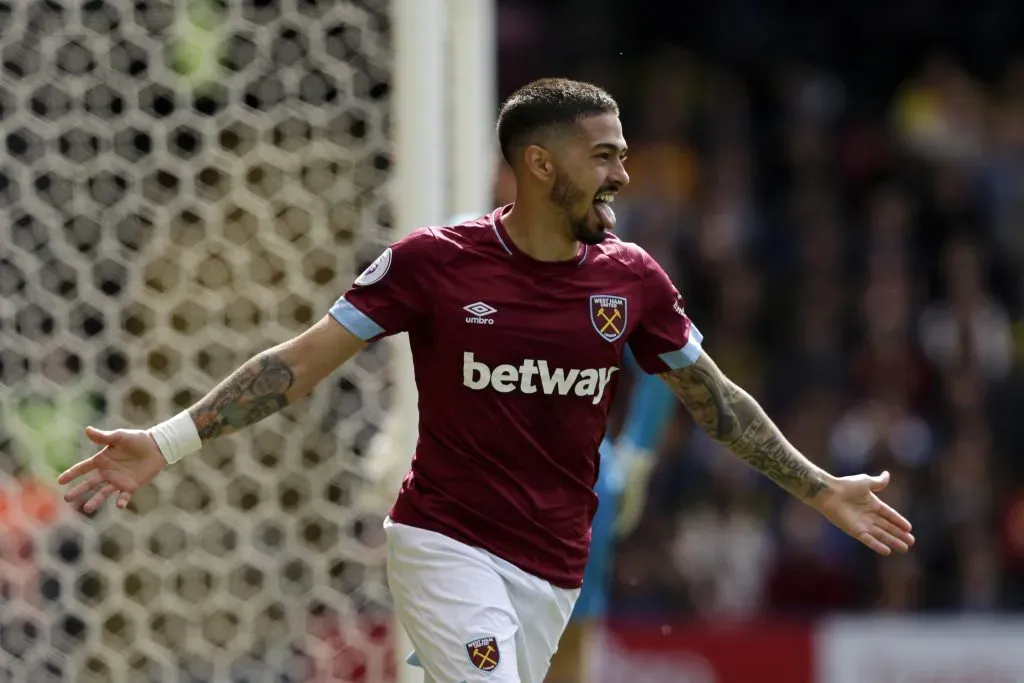 Lanzini em ação pelo West Ham (Photo by Henry Browne/Getty Images)