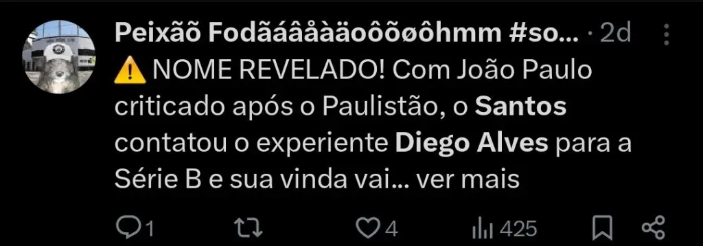 Repercussão via Twitter