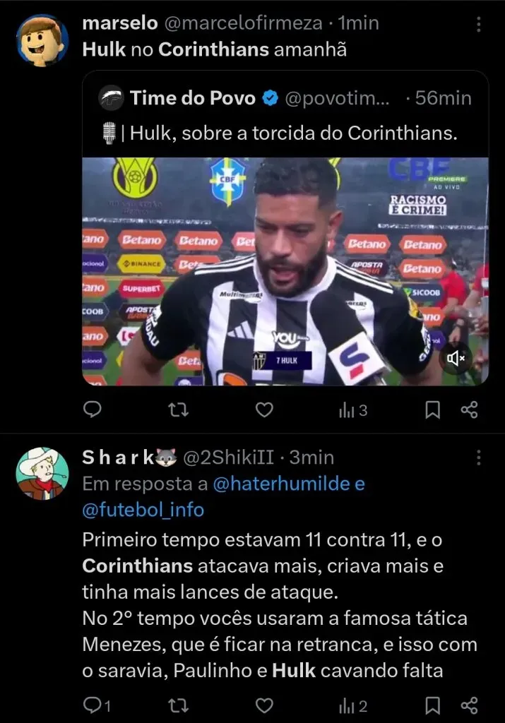Repercussão via Twitter