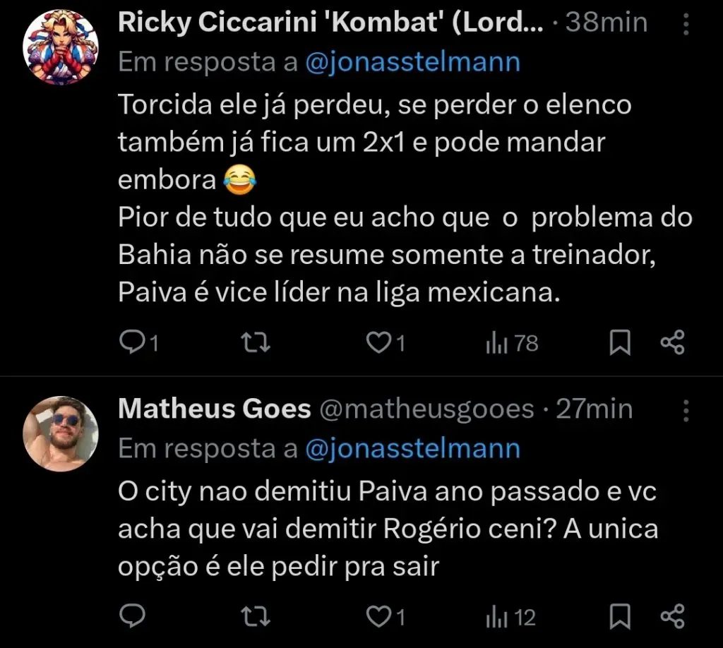 Repercussão via Twitter