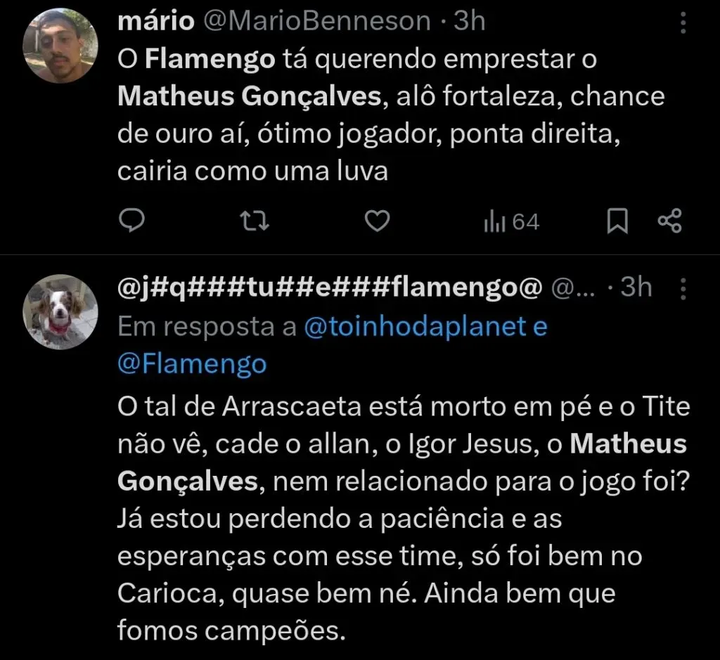 Repercussão via Twitter
