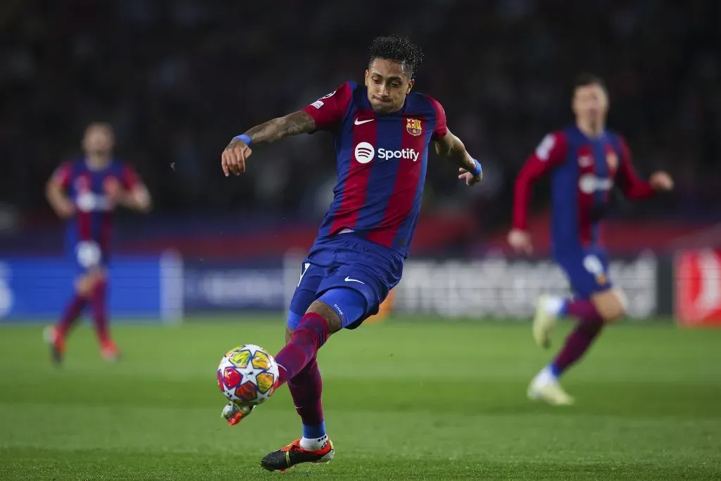 Raphinha of FC Barcelona (Photo by Eric Alonso/Getty Images)