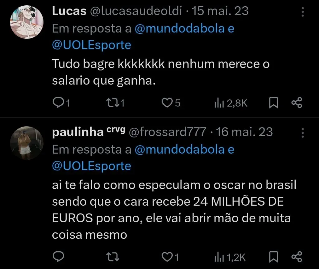 Repercussão via Twitter