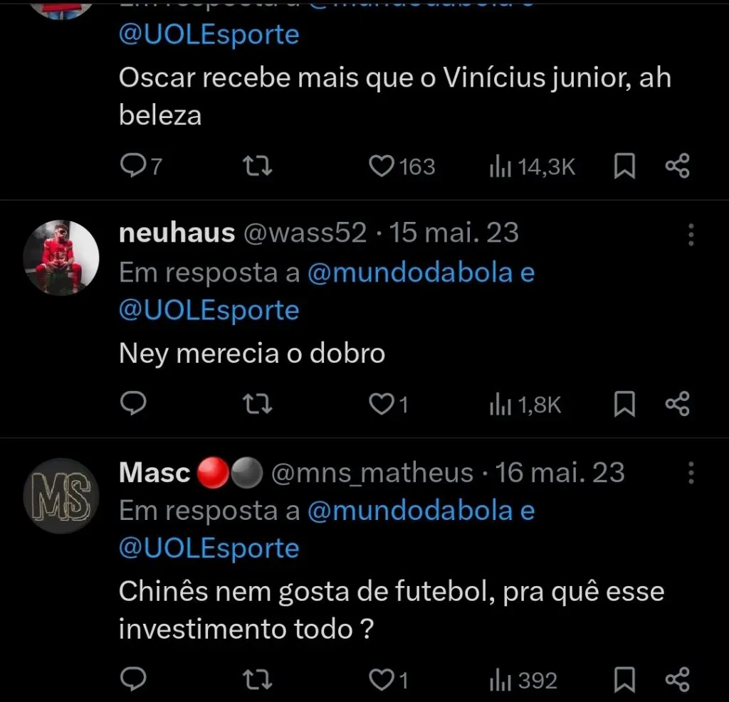 Repercussão via Twitter