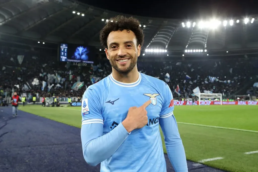 Felipe Anderson em campo pela Lazio (Photo by Paolo Bruno/Getty Images)