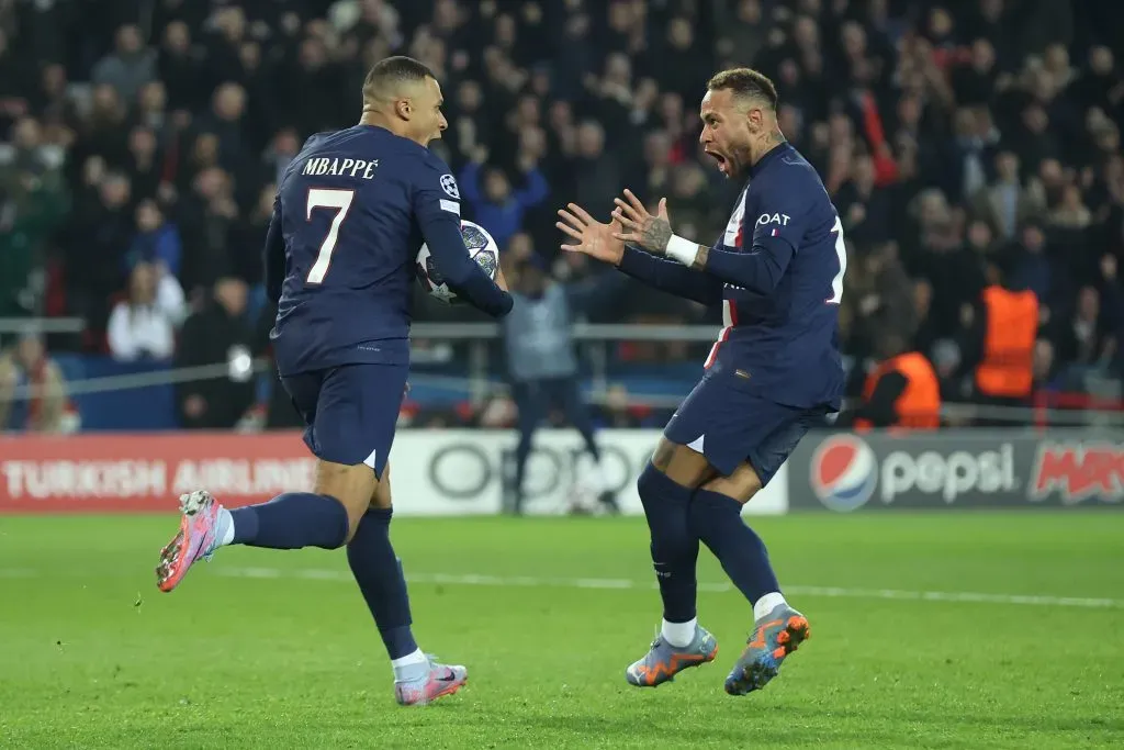 Neymar e Mbappé. (Photo by Alex Grimm/Getty Images)