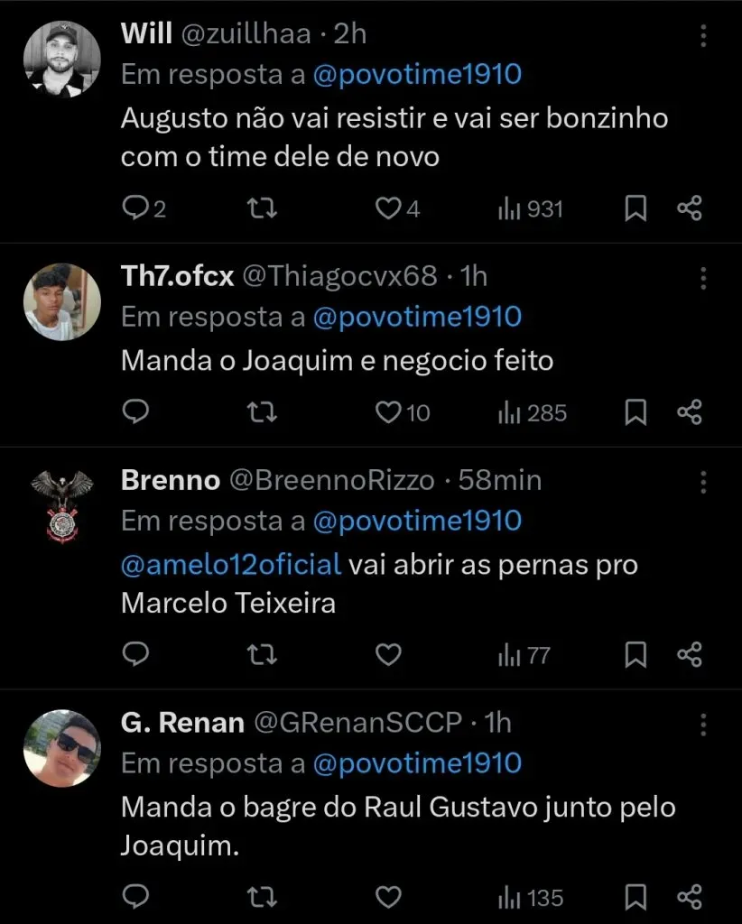 Repercussão via Twitter