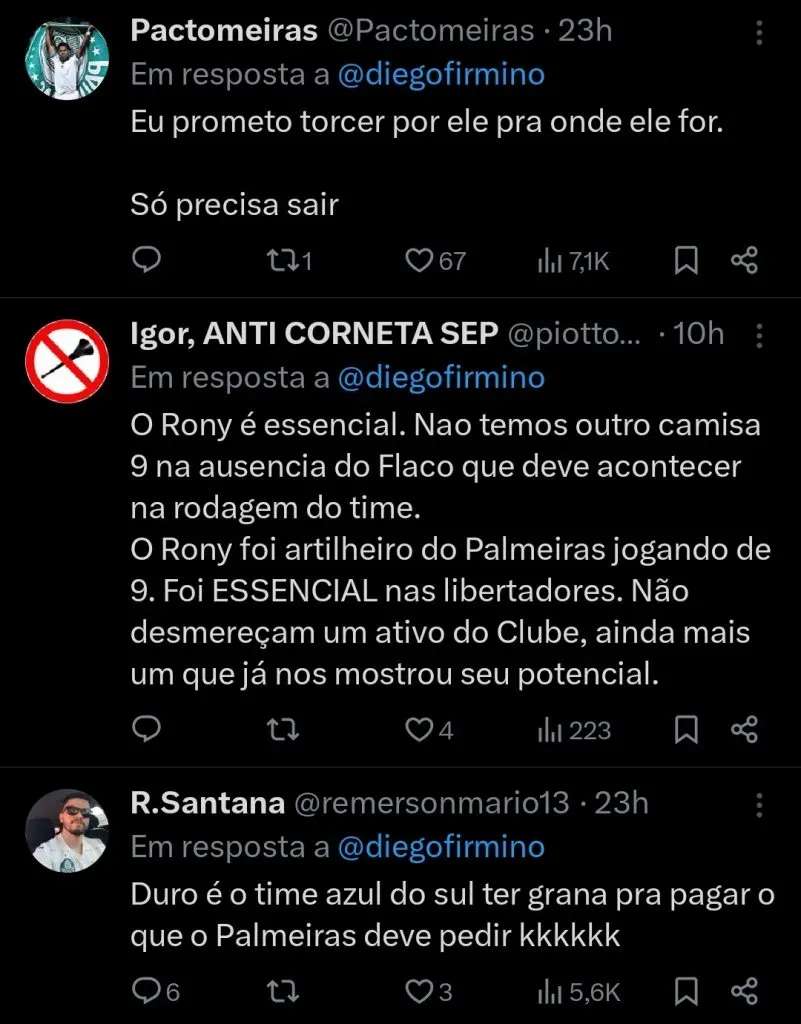 Repercussão via Twitter