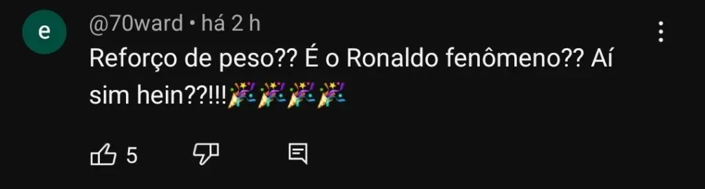 Repercussão via YouTube