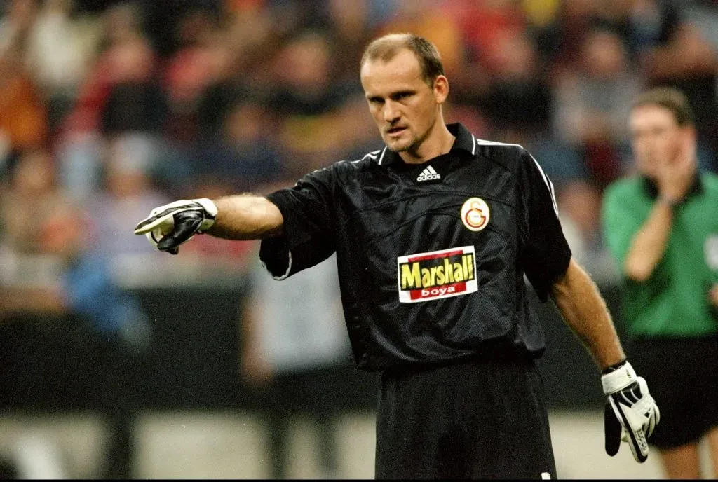 Claudio Taffarel in goal Credit: Mike Hewitt /Allsport