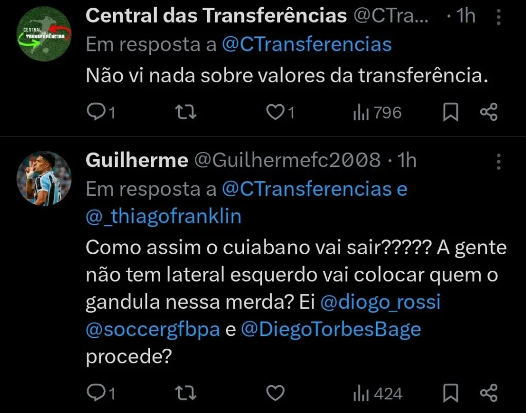 Repercussão via Twitter