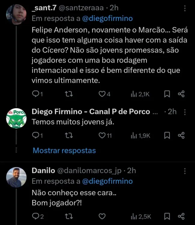 Repercussão via Twitter