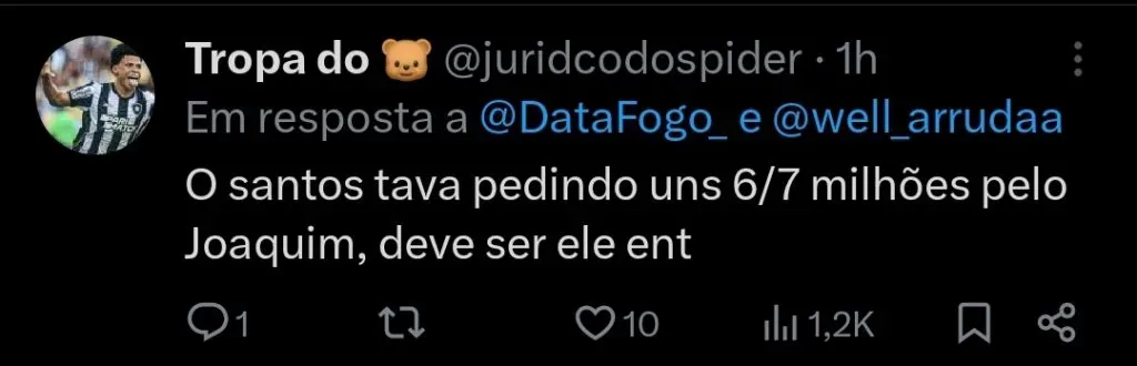 Repercussão via Twitter