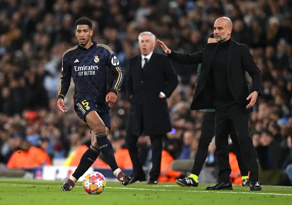Guardiola vs Real Madrid. (Photo by Stu Forster/Getty Images)