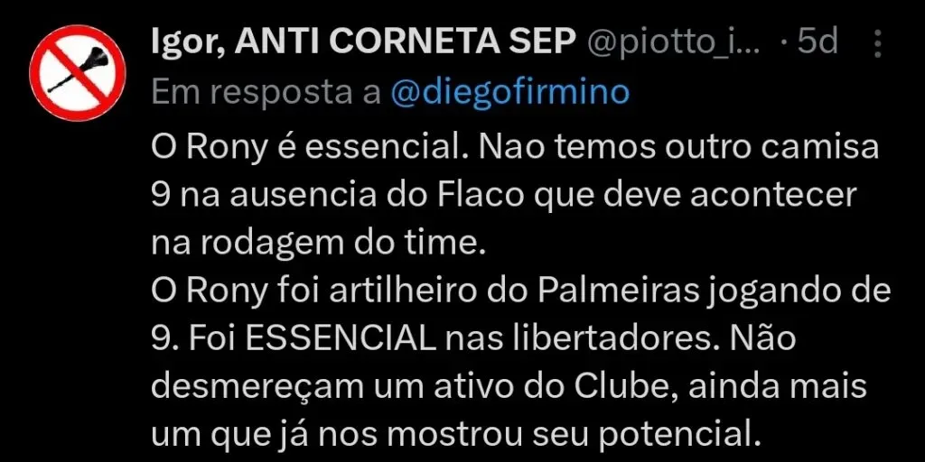 Repercussão via Twitter