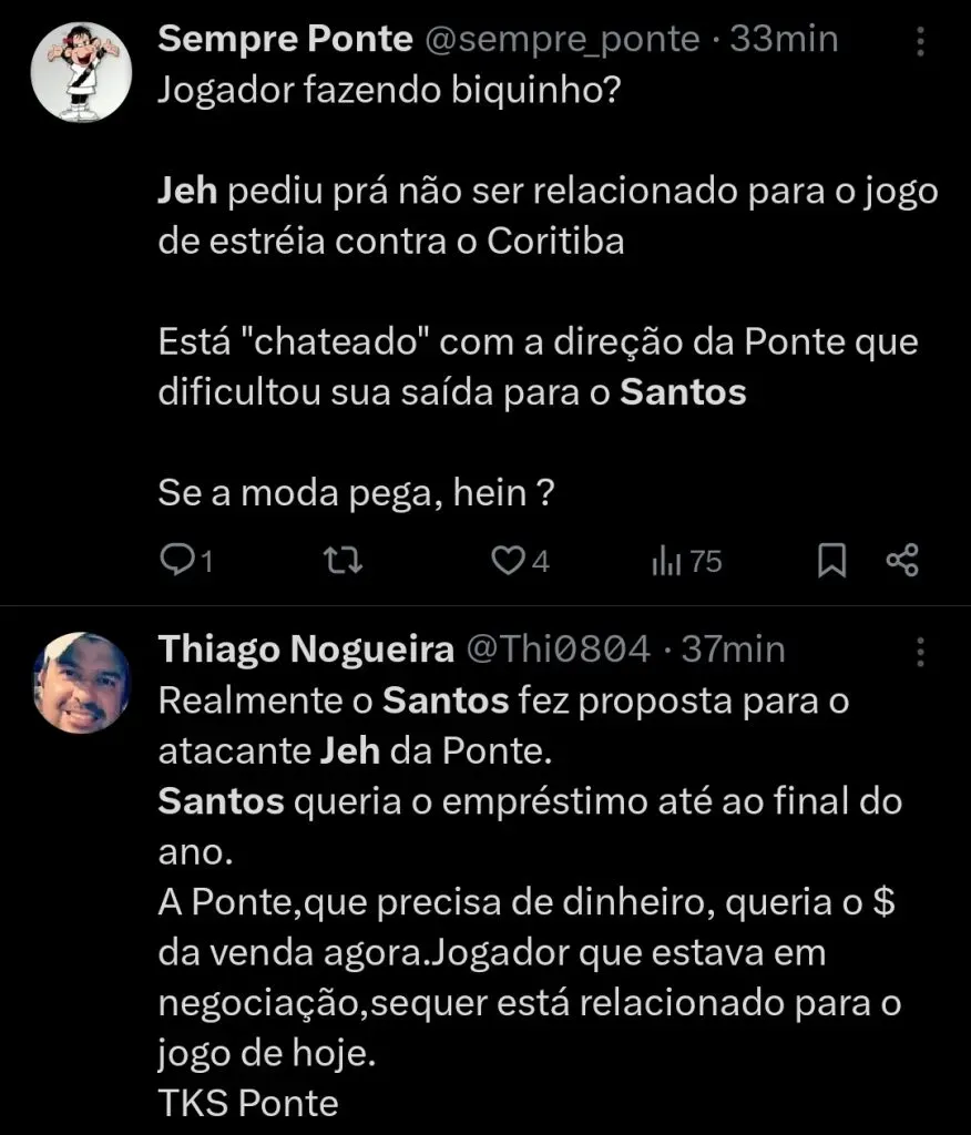 Repercussão via Twitter