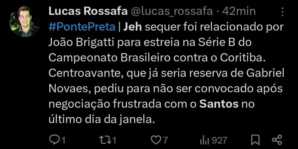 Repercussão via Twitter