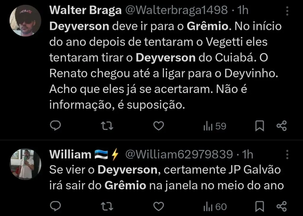 Repercussão via Twitter