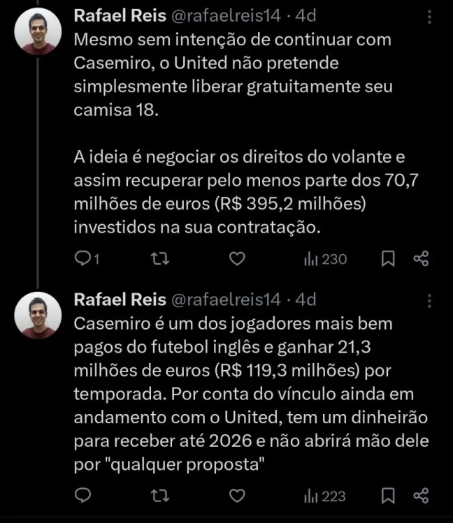Rafael Reis também apurou a situação do jogador