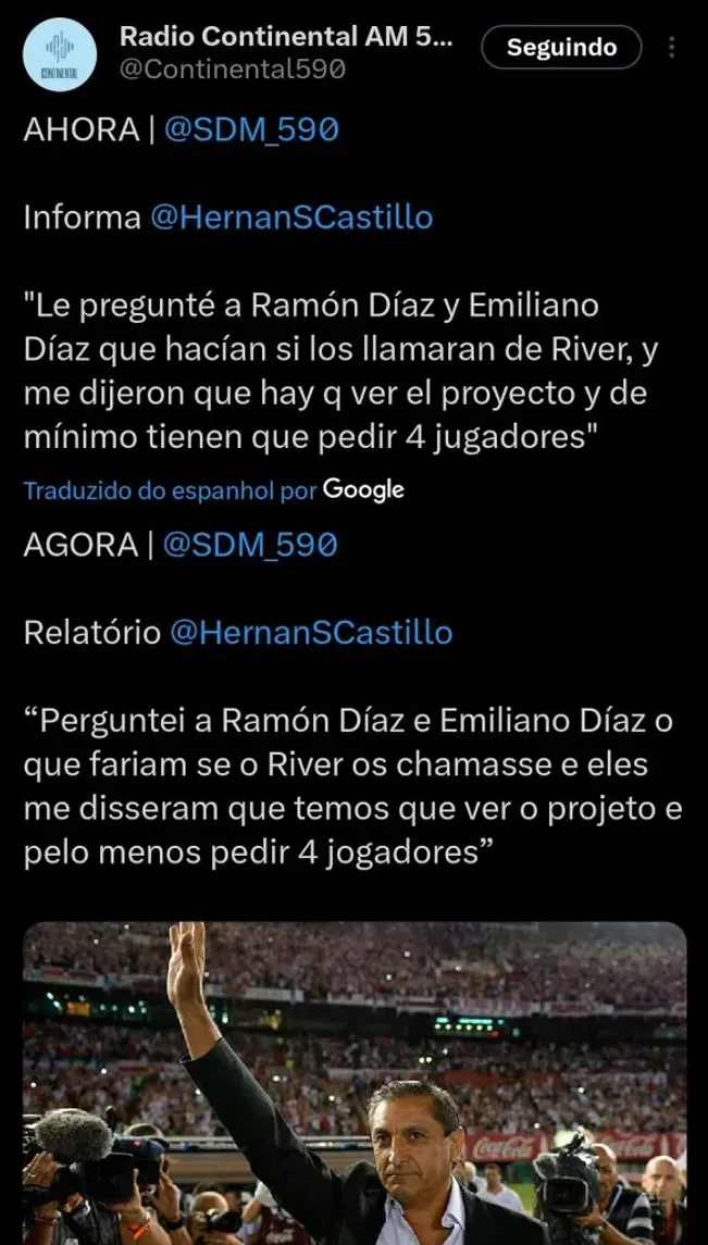 Repercussão via Twitter