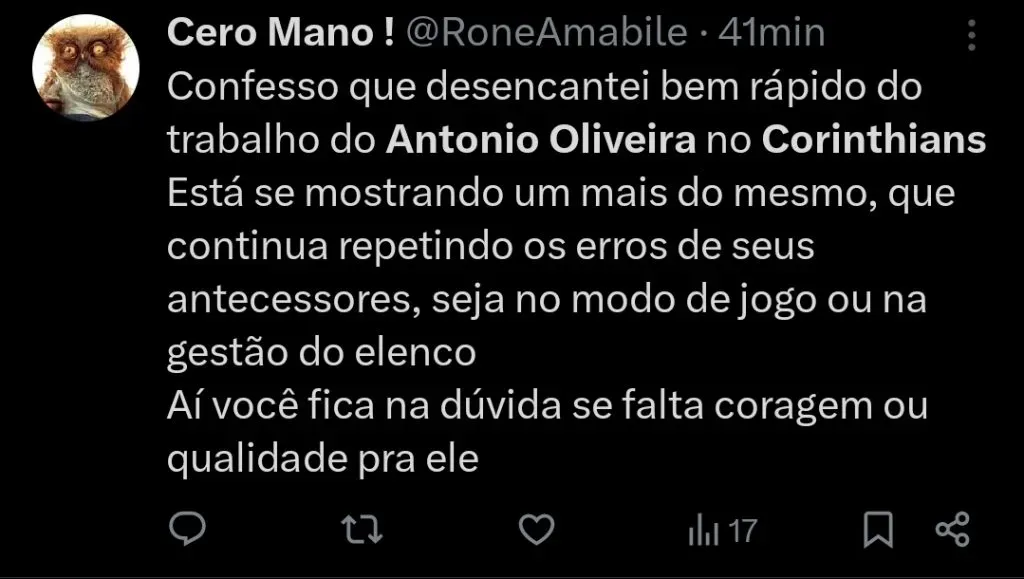 Repercussão via Twitter