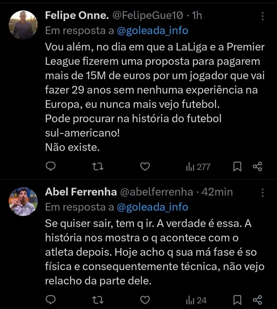 Repercussão via Twitter