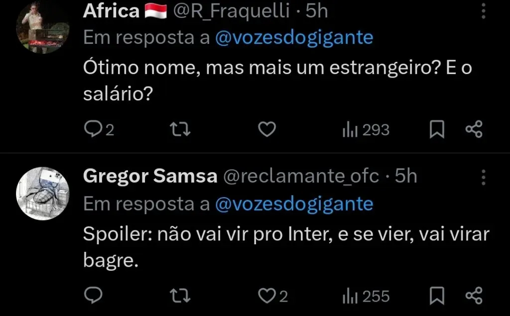 Repercussão via Twitter